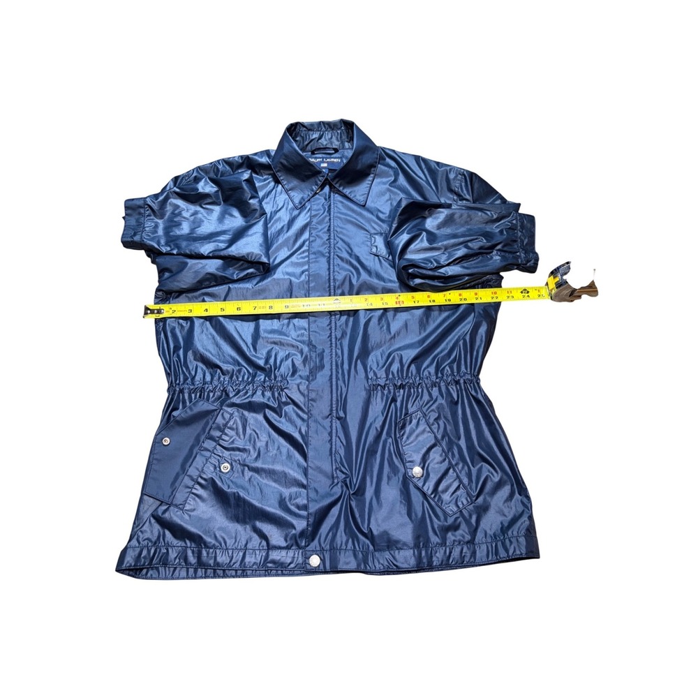 Ralph Lauren Polo Sport Womens Metallic Blue Windbreaker Jacket Size 8 Vintage - Picture 5 of 7